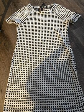 Lou & Grey Black and White Grid Top